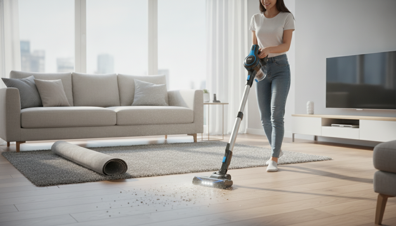 20KPa Wireless Vacuum: Removable Battery, Big Dustbin